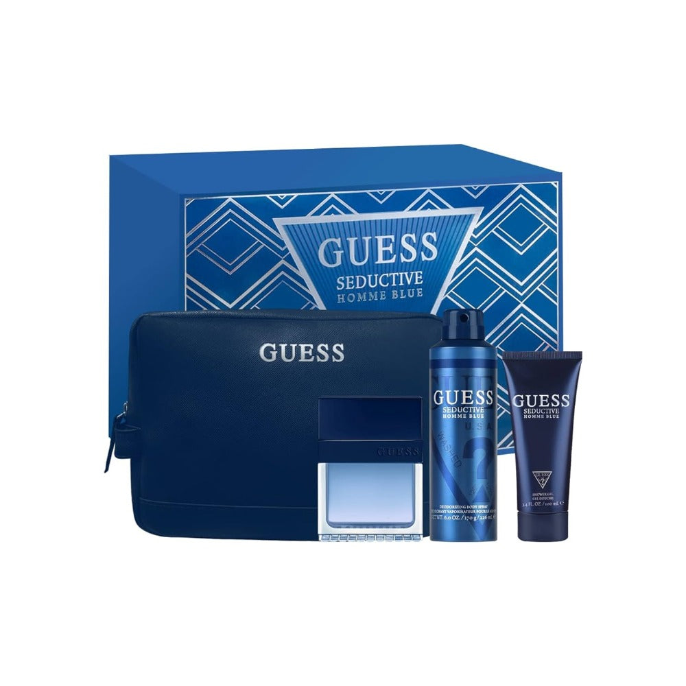 Guess Seductive Homme Blue Eau De Toilette Gift Set For Men