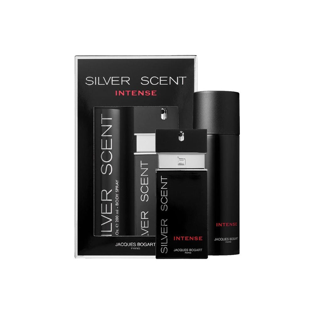 Jacques Bogart Silver Scent Intense Eau De Toilette For Men 100ML Gift Set