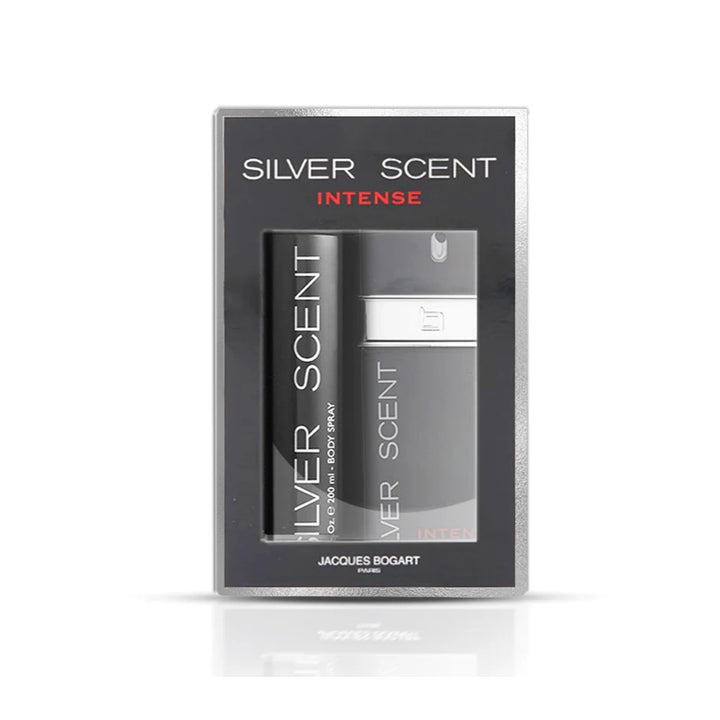 Jacques Bogart Silver Scent Intense Eau De Toilette For Men 100ML Gift Set